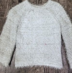 Girls flaired silence soft furry sweater